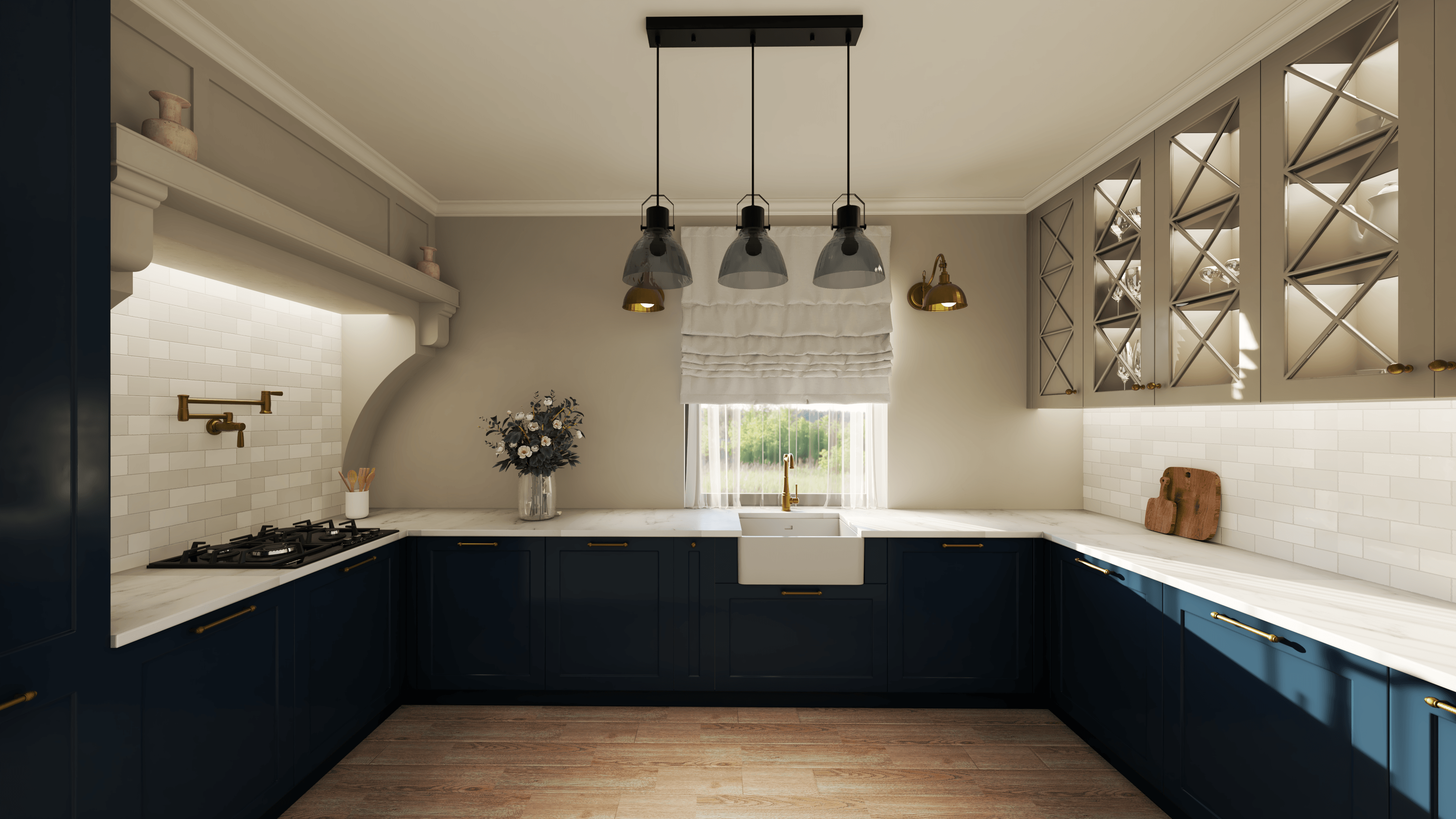 Piękna nowoczesna kuchnia