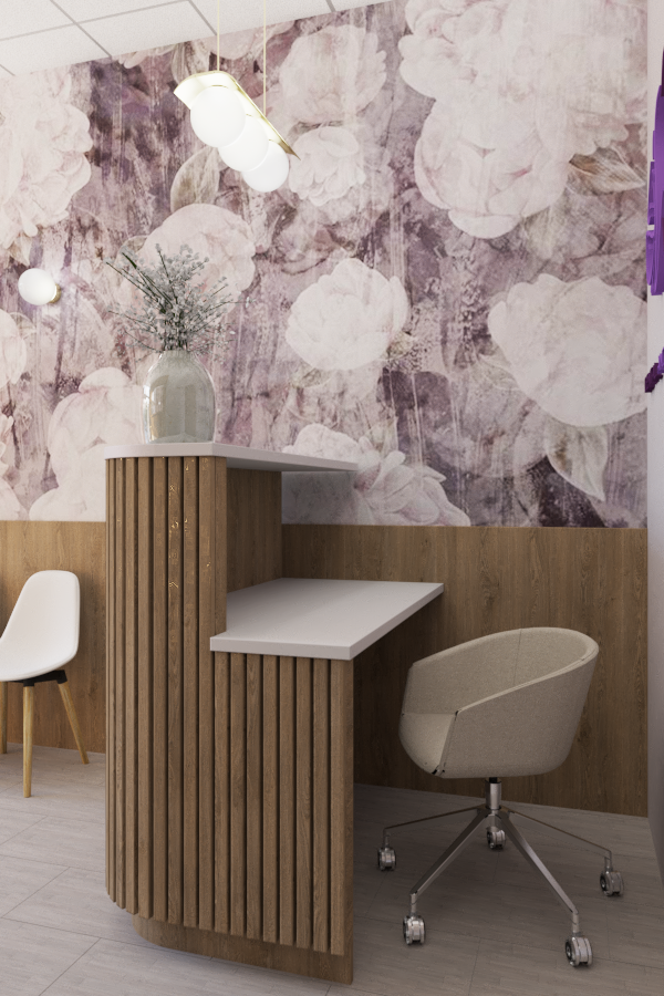 Lada poczekalnia lamele drewniane