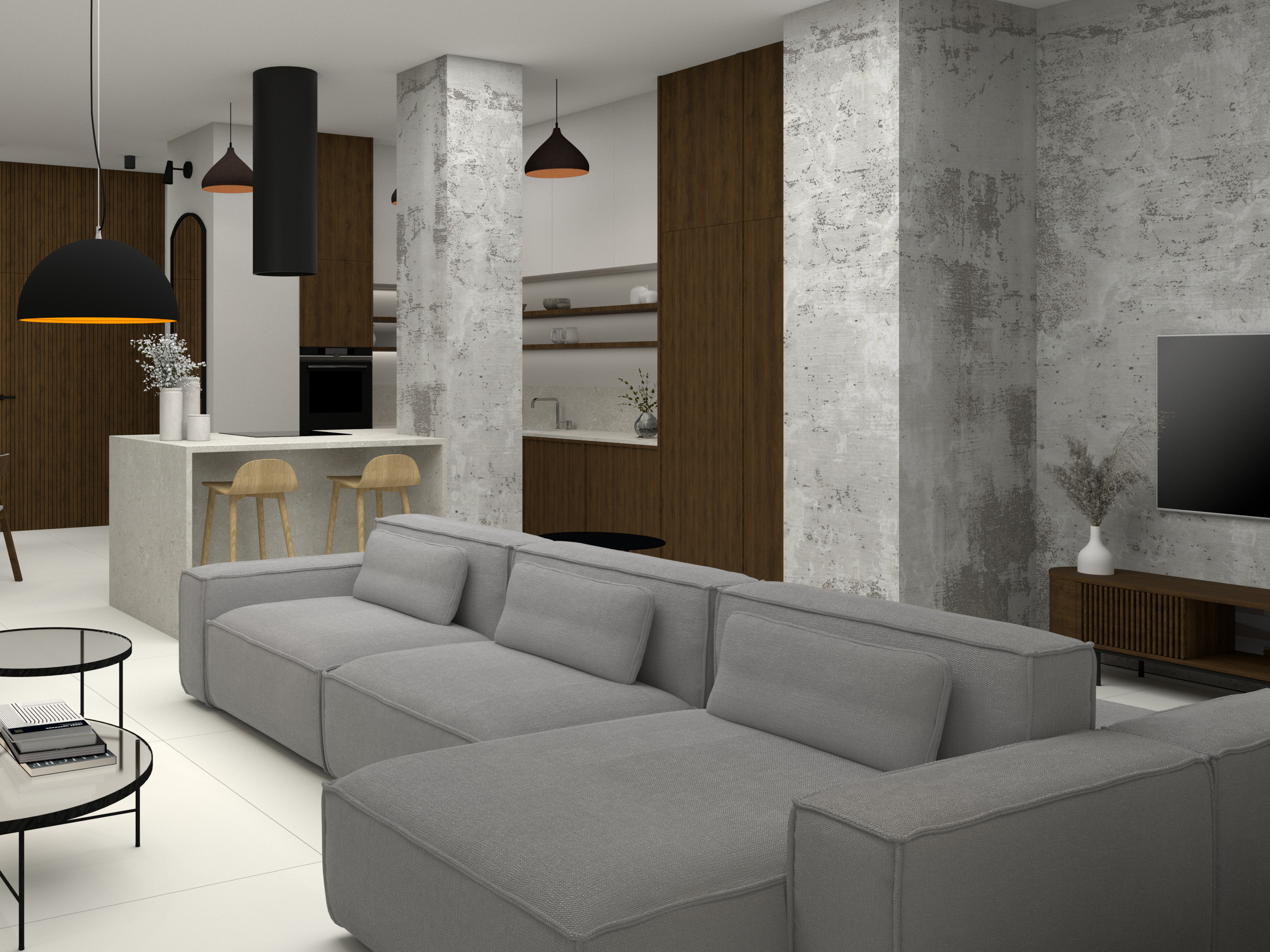 Nowoczesny salona kanapa modułowa dwustronna