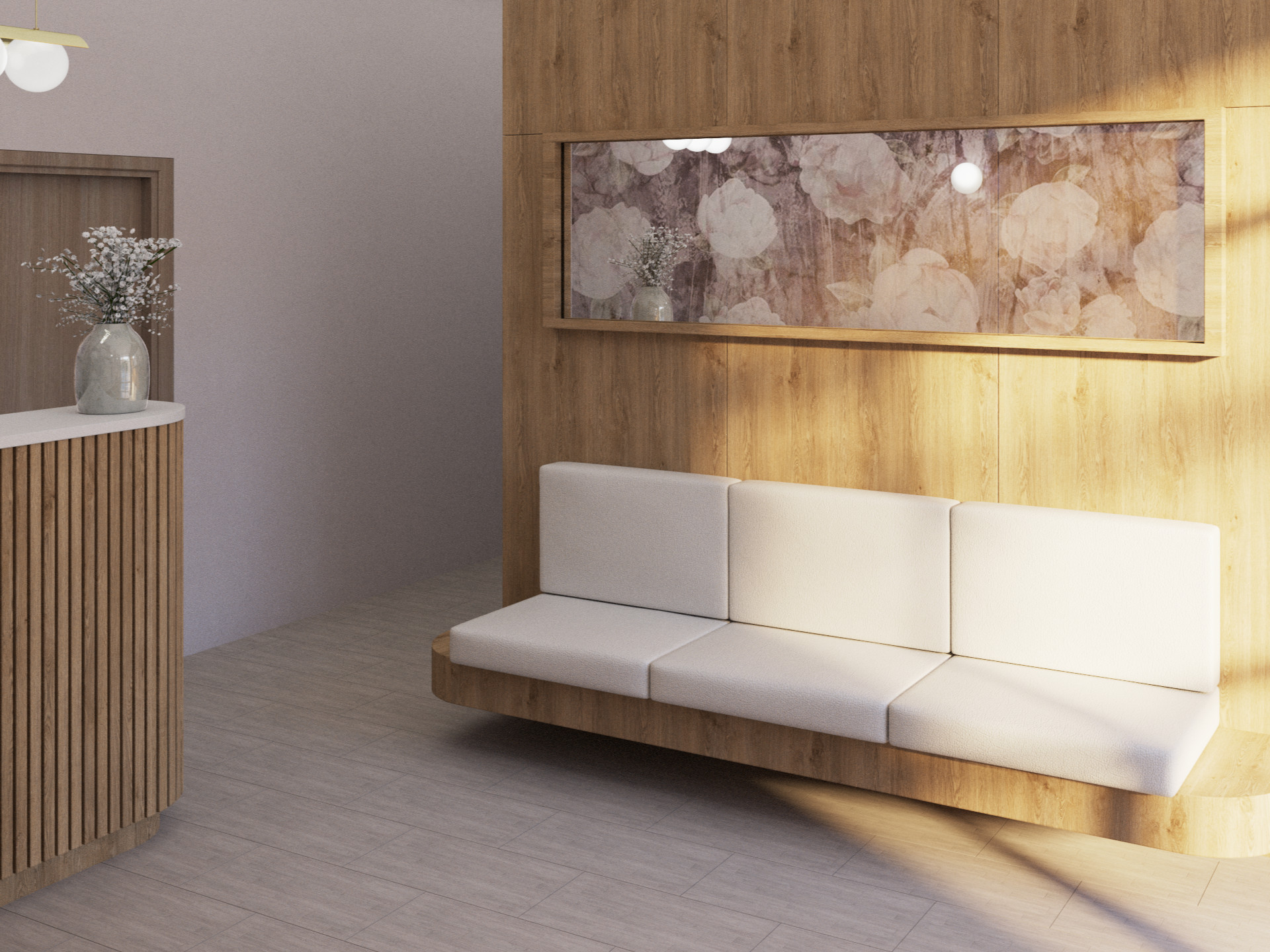 Poczekalnia siedzisko tapicerowane