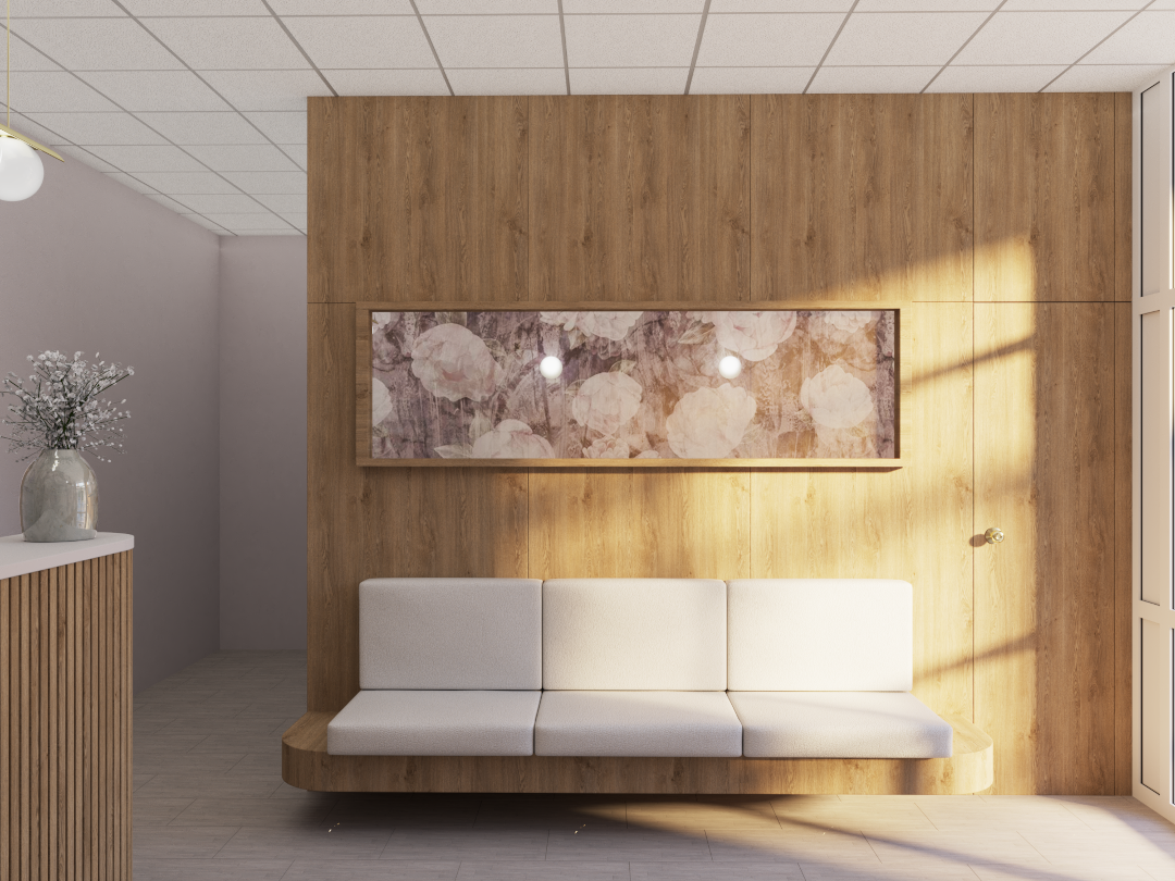 Siedzisko tapicerowane drewniana zabudowa drzwi ukryte